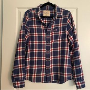 Hollister Men’s Plaid Flannel Shirt | size large